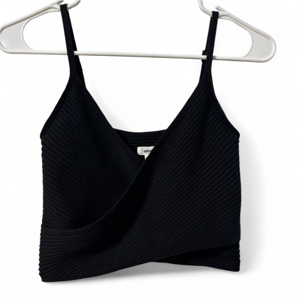 Black Ribbed Women's Top